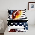 thumbnail image 5 of Camouflage Comforter Set , American Football Quilted Duvet Twin Size, Sports Games Bedding Set Teens Adult Bedroom, USA Federations Stars Down Comforter 2 Piece with 1 Pillow Case, 5 of 6