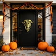 thumbnail image 5 of AZXY Ram Skull Door Knocker Halloween Decor, Indoor Outdoor Front Door Yard Halloween Party Decorations For Home Rustic Wall Hanging Porch Mantel Tiered Tray Skeleton Ornament Gift For Women, 5 of 6