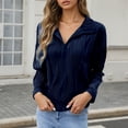 thumbnail image 2 of EDFBUYKRS Plaid Shirt for Women Oversized Flannel Long Sleeve Shirts Casual Button Down Blouse Tops with Pockets Xxl, 2 of 5