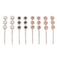 thumbnail image 1 of 8 pinzas para el pelo con perlas, pasadores cortos para el pelo para mujeres y niñas (azul marino, champán, amarillo claro, blanco, 2 unidades cada una), 1 of 8