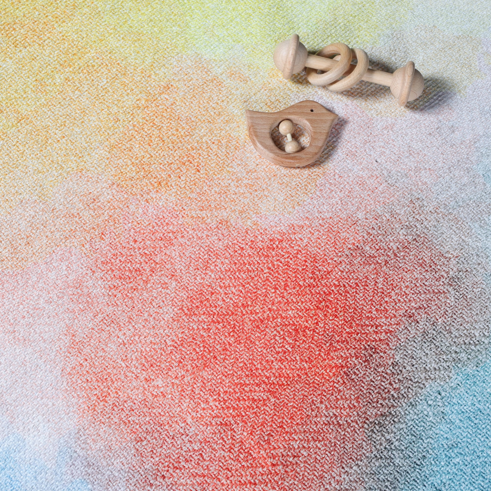Abstract Watercolor Indoor Kids Area Rug, 5'7"X 8'9", Rose Pink by Superior