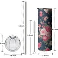 thumbnail image 5 of 20oz Pioneer Flower Skinny Tumblers Stainless Steel Tumbler with Lid and Straw,Vacuum Insulated Double Wall Travel Tumbler Cups with Cleaning Brush for Coffee,Tea, 5 of 6