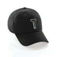 thumbnail image 1 of Daxton 3D Custom Alphabet AZ Letter Numbers Initial Baseball Dad Hat- Black, Letter T, 1 of 3