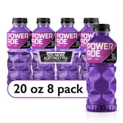 POWERADE Electrolyte Enhanced Grape Sport Drink, 20 fl oz, 8 Count Bottles