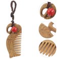 thumbnail image 3 of Wooden Comb Pendant Styling Comb Portable Comb Compact Comb Detangling Comb for Women, 3 of 8