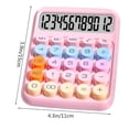 thumbnail image 3 of AYktou Basic Standard Calculators, 4×6 Inch Mini Digital Desktop Calculator with 12-Digit LCD Display Battery-Powered Smart Calculator Macaron Color Calculator Pocket Size for Home Office, Pink, 3 of 9