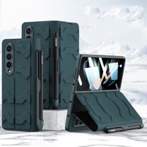 Compatible with Samsung Galaxy Z Fold 5 Wallet Case with S Pen Holder [3 Card Holder][Hinge Protection] PU Leather Magnetic Screen Protector Flip Cover for Samsung Galaxy Z Fold 5 2023, Green