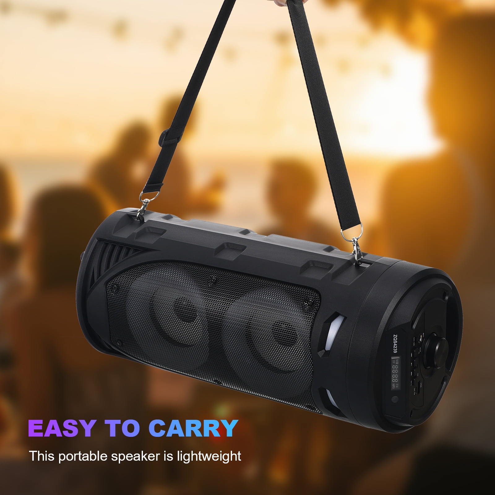 Wireless Speaker For Party Outdoor Speaker Black Portable Stereo Sound for Backyard BBQ 1Pcs