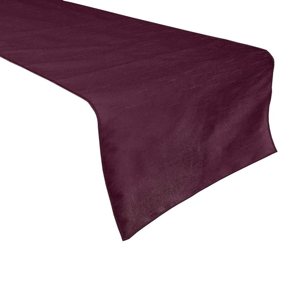 Faux Silk Dupioni Table Runner Burgundy