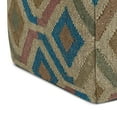 thumbnail image 6 of Simpli Home Johanna Boho Square Pouf in Multi-Color KILIM Woven Jute, 6 of 7