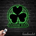 thumbnail image 5 of Handmadetneonsign Lucky Shamrock Metal Wall Art Light, Lucky Shamrock Metal Sign Wall Decor, Clover Metal Decor, 5 of 5