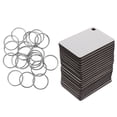thumbnail image 4 of GOOHOCHY 20 piezas de sublimación en blanco llaveros llaveros tablero MDF accesorios de manualidades DIY, 4 of 8