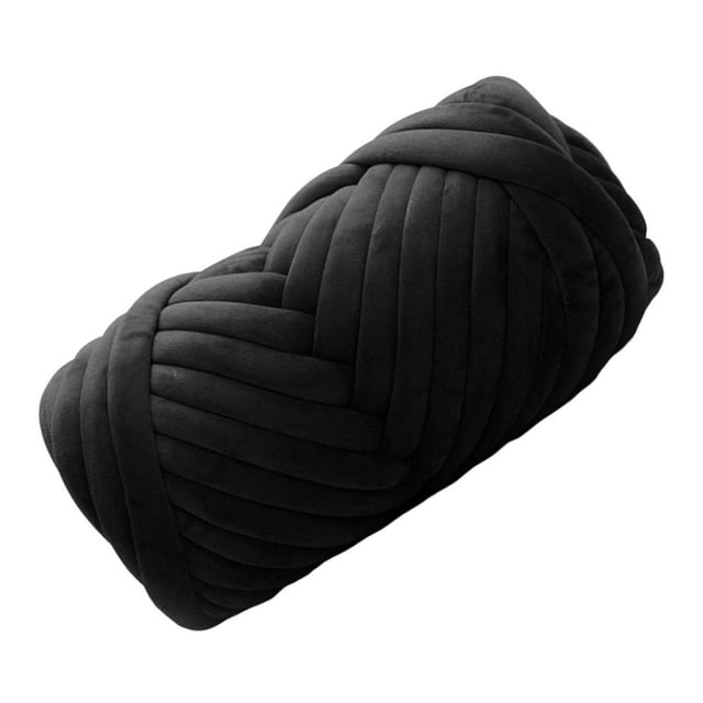 Baohd Chunky Yarn Knitting Arm Knit Soft Yarn 250G for DIY Rug Making Sweaters Black