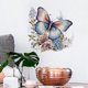 thumbnail image 1 of Adhesivos de pared con mariposas y flores, acuarela, PVC, 30 x 30 cm, 1 of 2