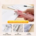 thumbnail image 6 of 2026 Upgrade Portable Binder Clip Stapler, Includes 100 Reusable Clips, Handheld Paper Clip Dispenser, Mini Push Stapler Clamp Staplers for Handheld Paper Clam Clip Dispenser, 6 of 6