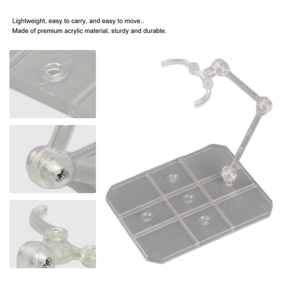 Clear Action Figure Stands, 10 Sets, Durable Acrylic Display Holders for Anime, Dolls