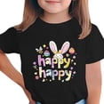 thumbnail image 1 of Manga Corta Crop Top para Niños Pascua Impresa Cuello Redondo Casual Tee 3-14 Años, 1 of 5