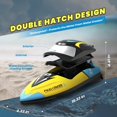 thumbnail image 3 of DEERC Brushless RC Boat, 30+ mph Fast Remote Control Boats with Never Capsize&Low Battery Alarm Function, 2.4GHz Racing Boat with LED Lights for Pool, 3 of 9