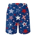 thumbnail image 2 of CIENVNSTG Men's Patriotic USA Flag Print Shorts Drawstring Elastic Waist Casual Shorts for Independence Day Party Blue L, 2 of 6