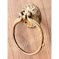 thumbnail image 2 of eSplanade Peacock Design Towel Holder | Towel Ring Hanger for Bathroom | Bathroom Accessories - Brass - 7.5" Inches, 2 of 7