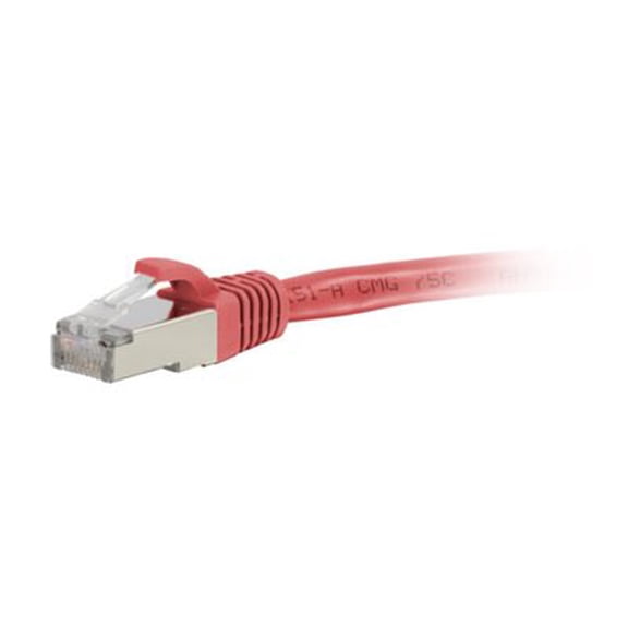 C2G - Patch cable - RJ-45 (M) to RJ-45 (M) - 90 cm - 0.2 in - STP - CAT 6a - indoor, snagless, stranded - red