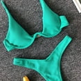 thumbnail image 3 of URTERYSER Women Brazilian Push Up Underwire Swimsuit Ribbed Bathing Suit Orange, 3 of 9