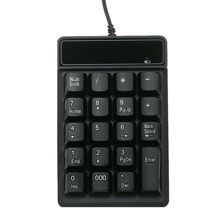 19 Keys Low Noise Mini Numeric Keypad Waterproof USB Wired ABS Material For Microsoft Android And