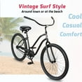 thumbnail image 4 of Tracer 26 inch Beach Cruiser Bikes for Women,Coaster Brake,Single Speed,Matte Black,Moon-type Handlebar, 4 of 8