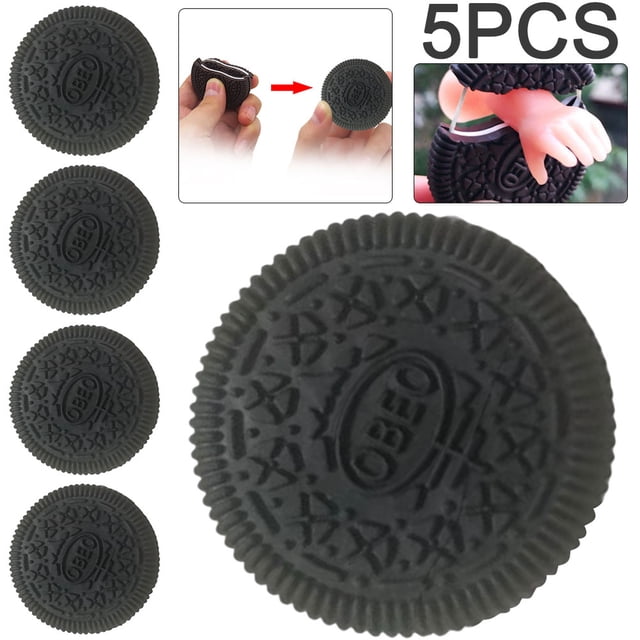 5 Uds 4 Cm Galleta Mordida Y Resto Juguete Ligero para Galletas Fiesta Familiar Rojo