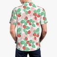 thumbnail image 3 of Balery Strawberry Printed Men’s Short Sleeve Polo Shirt, Midweight Men's Shirt,Golf Polo shirts -XX-Large, 3 of 8