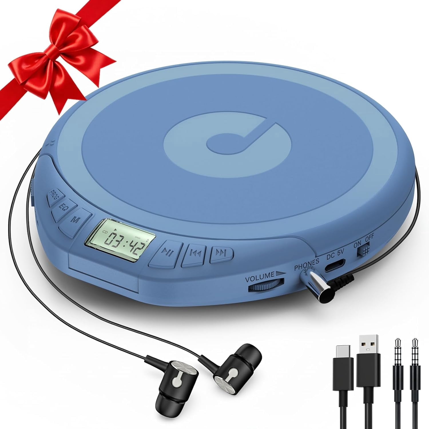 Jensen Portable CD Player with AM/FM Digital Tuner Radio & Mega