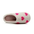 thumbnail image 4 of CHUMUD Women's Heart-shaped Print Fluffy Slippers - Warm, Cozy, Plush Fuzzy Cushion Slip-On House Slippers, Valentine's Day Gift, 4 of 9