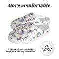thumbnail image 6 of Wukai Funny Kawaii Unicorns Dancing Print Women's Indoor Bedroom Slipper Slip On Shoes, Unisex House Shoes with Anti-Skid Sole for Men, Gift for Women Men-35/36, 6 of 7