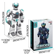 Interactive Robot Toy - Programmable Gesture Sensing Robot with Voice Dialogue, Remote Control for 5-8 Years, STEM Learning Model with Charging Cable, Intelligent Movement Toy,10.24x4.53x15.75 Inch
