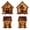#05N Style B, variant on Halloween Wooden House 3D Rhinestone Diamond Art DIY Kit Pearl Bead Craft, Spooky Haunted Cottage Tabletop Decor, 5.7in