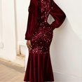 thumbnail image 3 of Women's Sexy Long-Sleeved Dress Fashionable Elegant Temperament Slim Fit Dress for Women Holiday Outdoor Wear, 3 of 4