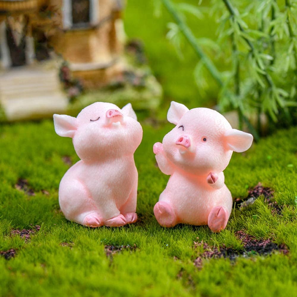 Set Of 8 Miniature Resin Pig Cake Toppers, Cupcake Toppers, Cupcake  Toppers, Miniature Fairy Garden Decorations, Kids Birthdayslilaris