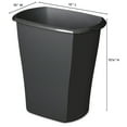 Sterilite 5.5 Gal. Rectangular Wastebasket Plastic, Black