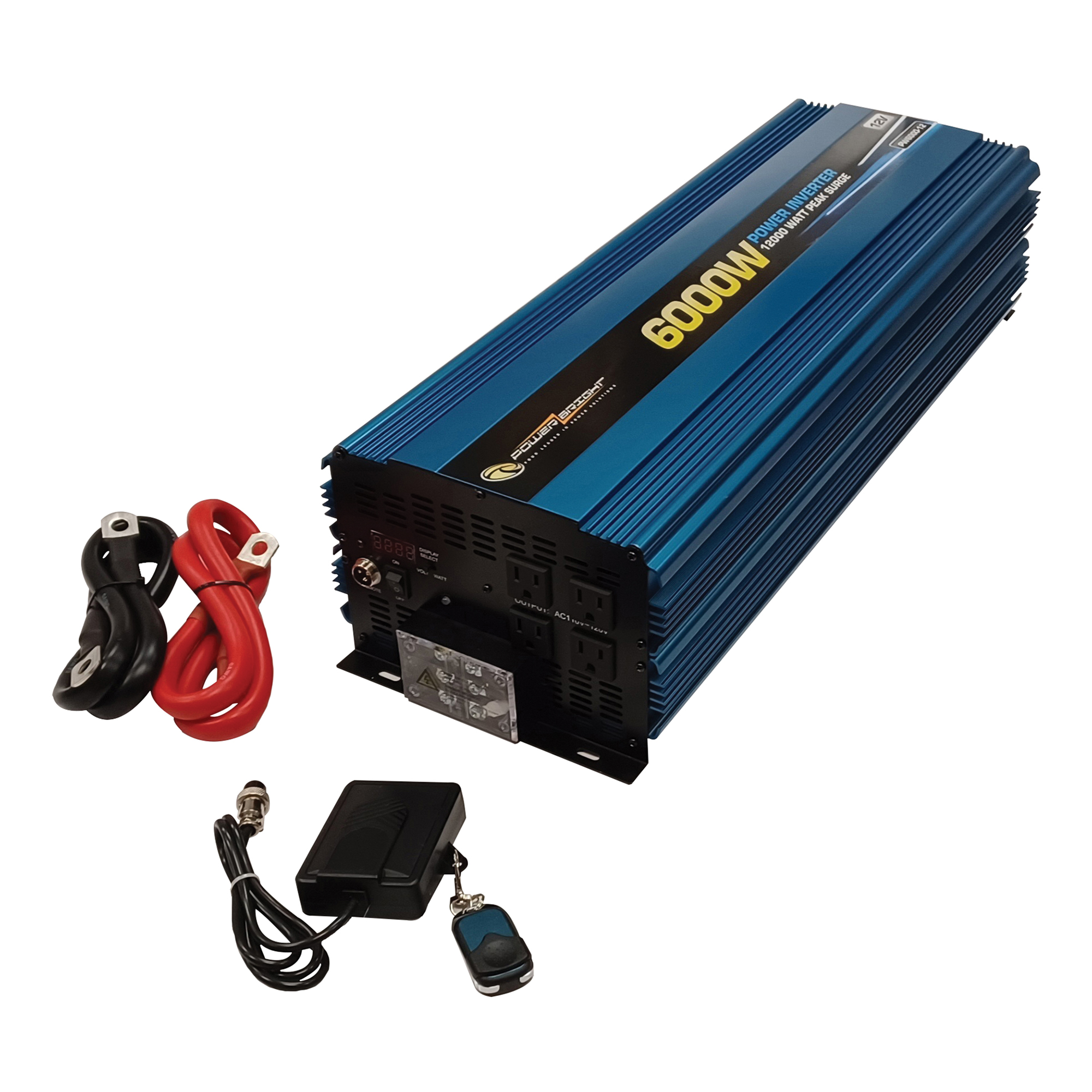 PowerBright PW6000-12 12-Volt Modified Sine Wave Inverter, 6,000 Watts ...