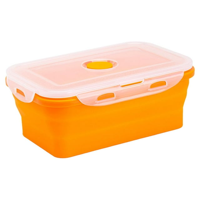 Guardoinrt Sealed Preservation Box Food Fresh And Secure With Silicone Lunch Container orange 1200ml 1Set