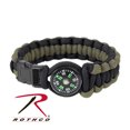 thumbnail image 2 of Rothco Paracord Compass Bracelet - Olive Drab / Black, 9 Inches, 2 of 2