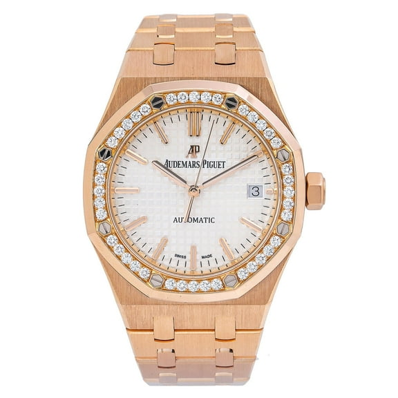 Pre-Owned Audemars Piguet Royal Oak 37MM White Dial With Rose Gold Bracelet