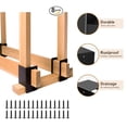 thumbnail image 4 of Outdoor Firewood Racks - 8 Pack Log Storage Rack Bracket Kit, Adjustable Heavy Duty Powder Coated Steel Holder,Fireplace Wood Storage, Log Holder, 4 of 5