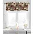 thumbnail image 2 of Texas Star Vintage Kitchen Valances for Windows Farmhouse Linen Window Valance Curtain for Living Room Window Treatment Western Cowboy Country Wooden Valance Rod Pocket Topper Drape, 42 x 12 Inch, 2 of 6