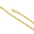 thumbnail image 2 of 14K Yellow Gold Diamond Cut Rope Chain Necklace for Men and Women â€“ Measures 3mm Thickness x 28 Inches Length, 2 of 7