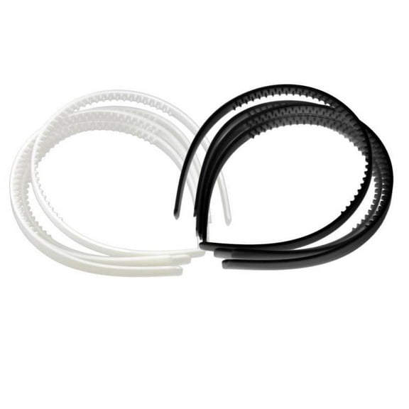10 Pieces White Black Frame Dual Row Hair Hoop Head Band for Handmade Girls Headband Womans Headwear Making