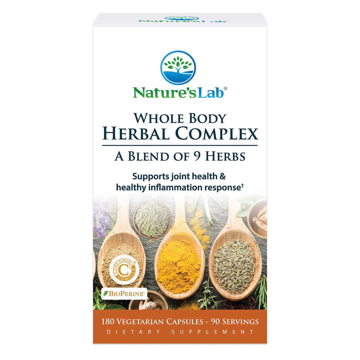 Nature's Lab Whole Body Herbal Complex, 180 Vegetarian Capsules