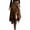 Brown*, variant on RUTAYY Women's Skirt Solid Color with Asymmetric Hem and Adjustable Tie Waist Flowy A-Line Slim Fit Holiday Vibrant Midi Skirt
