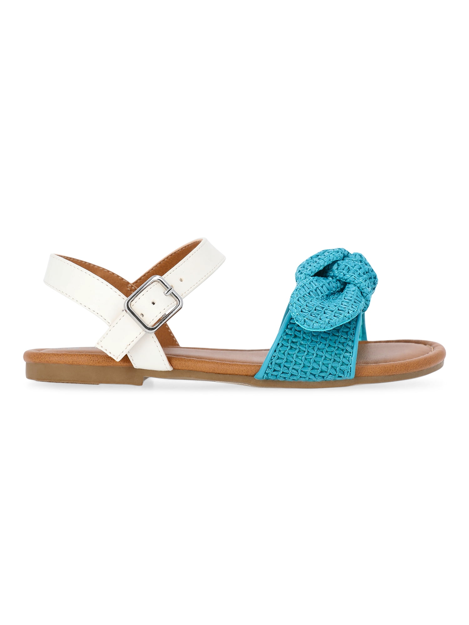 Wonder Nation Girls Raffia Swim Bow Sandals