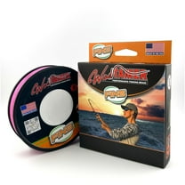 FINS Braids Windtamer Versatile Compact 4-End Braided Fishing Line, Hi-Viz Pink 65 lb 150 Yds